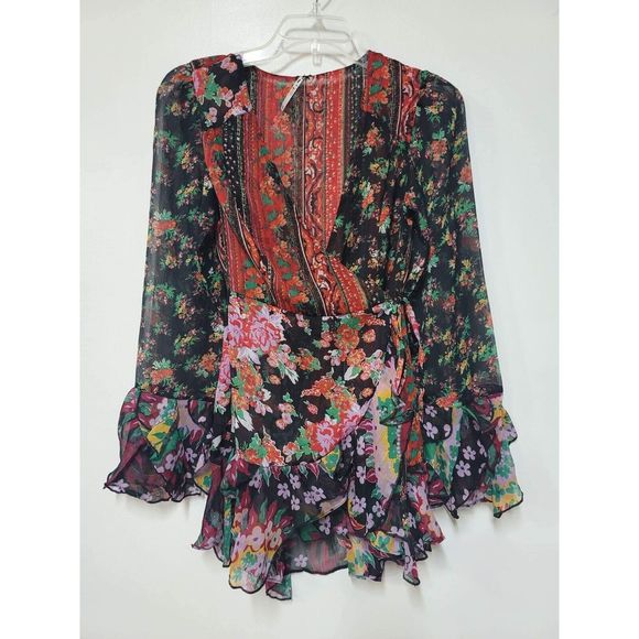 Free People Magic Hour Wrap Top Size XS. B-11 - Picture 3 of 5
